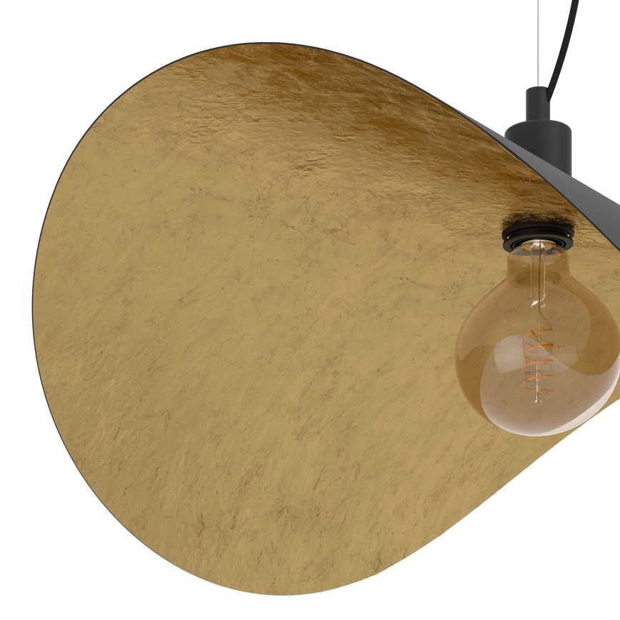 Eglo - Pendel 1xE27/40W/230V 80 cm sort/guldfarvet