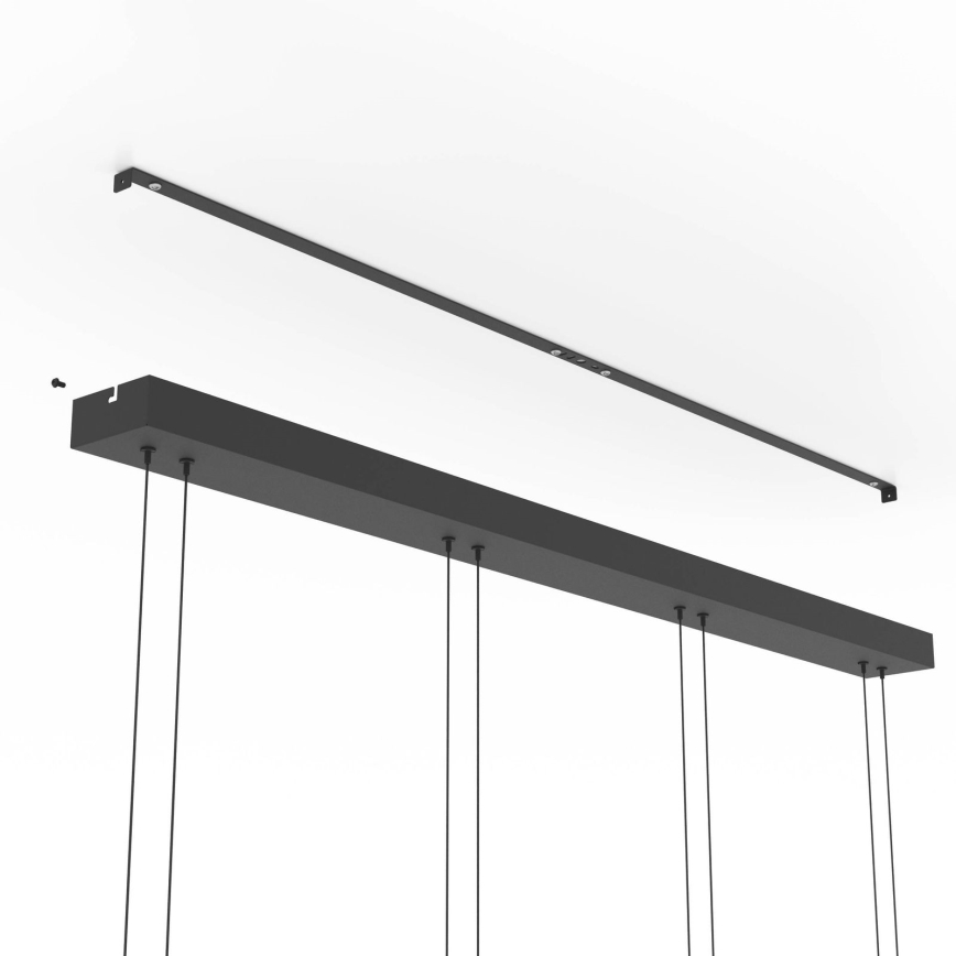 Eglo - Dæmpbar LED-pendel med wireophæng 4xLED/5,8W/230V sort/røgfarvet