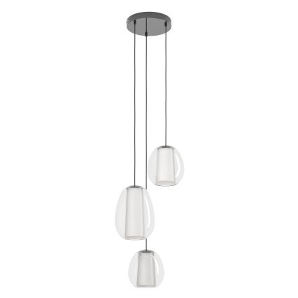 Eglo - LED-dæmpbar pendel på kabel LED/7W/230V + 2xLED/5,5W + 3xLED/1,6W 2200-6500K sort krom