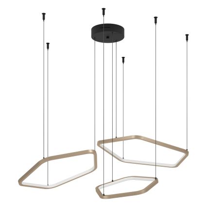 Eglo - LED-dæmpbar pendel på wire LED/50W/230V, messing + fjernbetjening