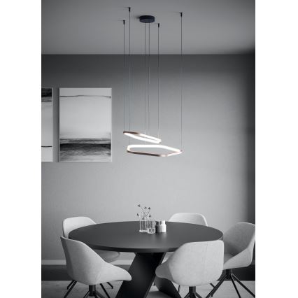 Eglo - LED dæmpbar pendel med wireophæng LED/30W/230V 2200-6500K messing + fjernbetjening