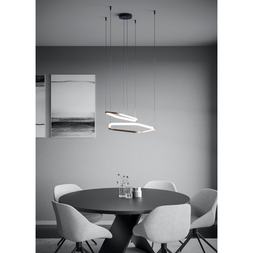 Eglo - LED dæmpbar pendel med wireophæng LED/30W/230V 2200-6500K messing + fjernbetjening
