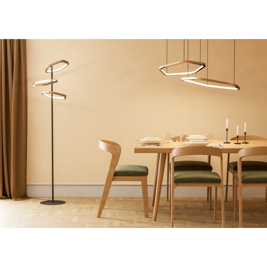Eglo - LED dæmpbar pendel med wireophæng LED/30W/230V 2200-6500K messing + fjernbetjening