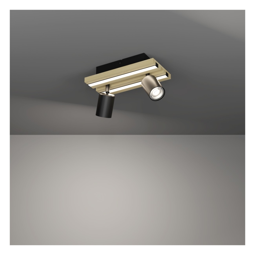 Eglo - LED-spot 2xLED/2,2W/230V + 2xLED/1,2W + 2xLED/2W beige/sort