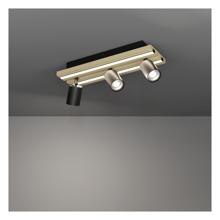 Eglo - LED-spotarmatur 3xLED/2,2W/230V + 2xLED/1,2W + 2xLED/2W beige/sort