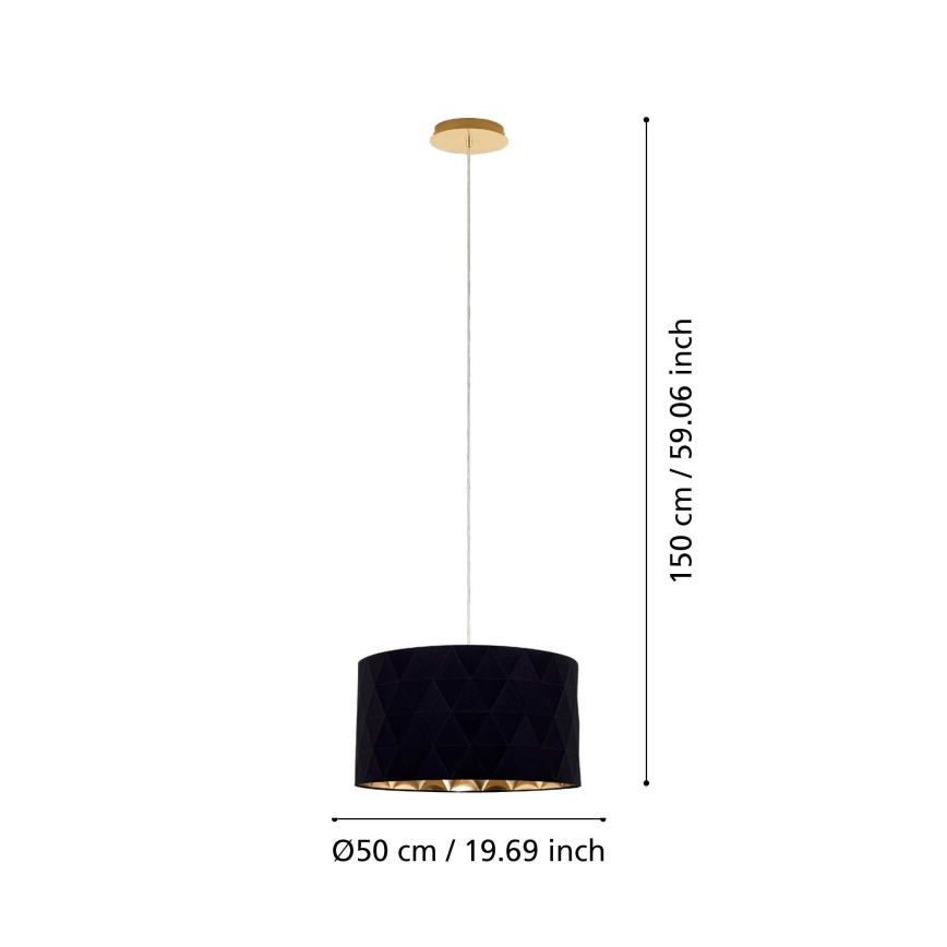 Eglo 39224 - Pendel på kabel DOLORITA 3xE27/60W/230V