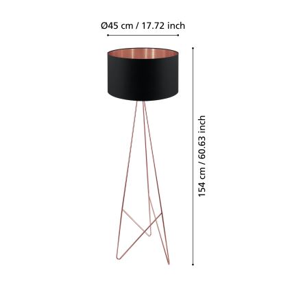 Eglo - Gulvlampe 1xE27/60W/230V
