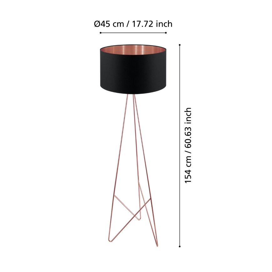 Eglo - Gulvlampe 1xE27/60W/230V
