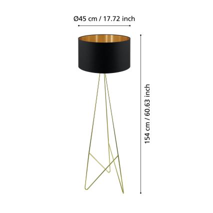 Eglo - Gulvlampe 1xE27/60W/230V