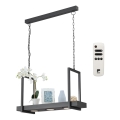 Eglo 39299 - LED RGBW, dæmpbar kædeophængt lysekrone med hylde CALAMONA 3xLED/6W/230V + fjernbetjening