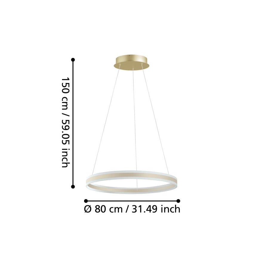 Eglo - LED lysdæmper lysekrone i en snor LED/78W/230V