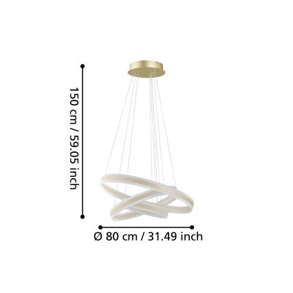 Eglo - LED pendel dæmpbar LED/78W/230V + LED/70W + LED/34W