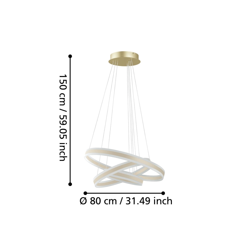 Eglo - LED pendel dæmpbar LED/78W/230V + LED/70W + LED/34W