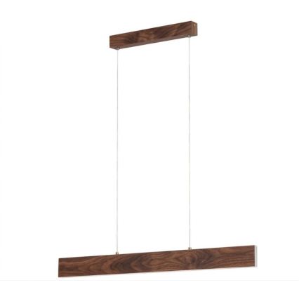 Eglo - LED-dæmpbar pendel på wire LED/21W/230V + LED/8,4W valnød