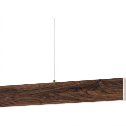 Eglo - LED-dæmpbar pendel på wire LED/21W/230V + LED/8,4W valnød