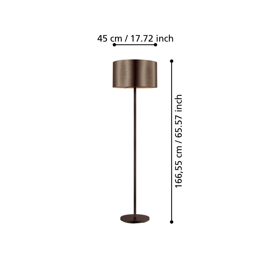 Eglo - Gulvlampe 1xE27/60W/230V kobber