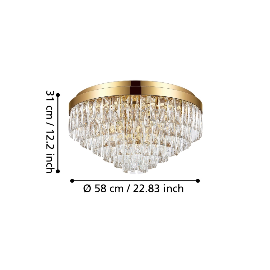 Eglo - Loftlampe 11xE14/40W/230V gylden