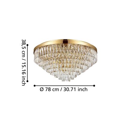 Eglo - Loftlampe 16xE14/40W/230V gylden