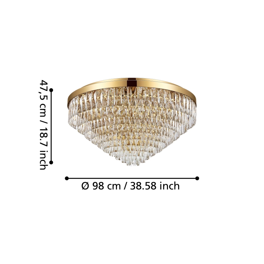 Eglo - Loftlampe 25xE14/40W/230V gylden