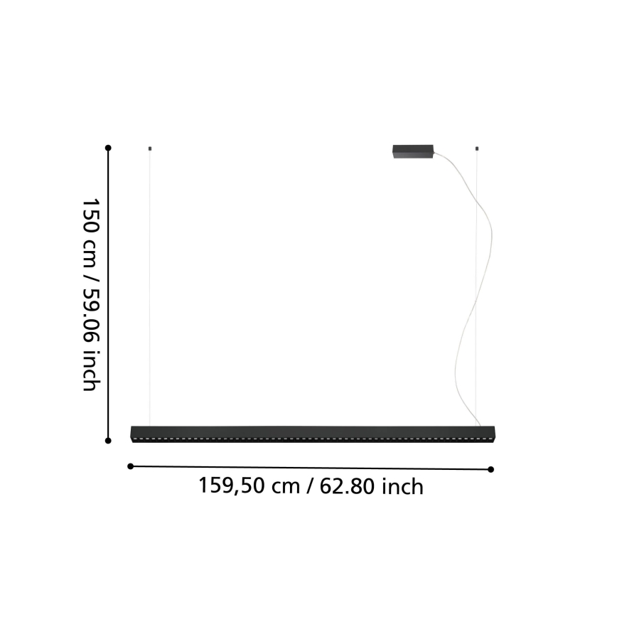 Eglo - LED pendel dæmpbar LED/30,5W/230V + LED/15,5W
