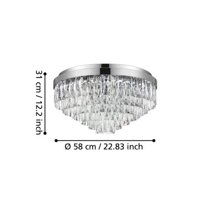 Eglo - Loftlampe 11xE14/40W/230V skinnende krom