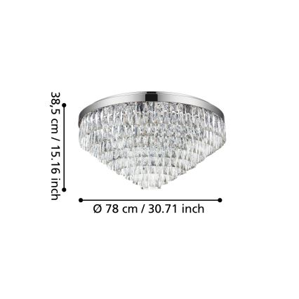Eglo - Loftlampe 16xE14/40W/230V