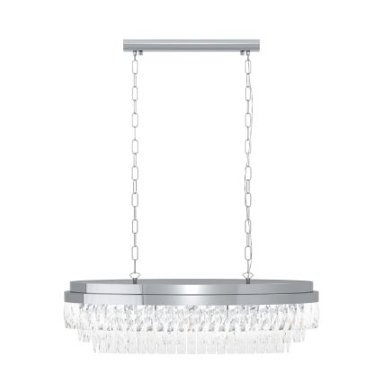 Eglo - Lysekrone i kæde 10xE14/40W/230V skinnende krom