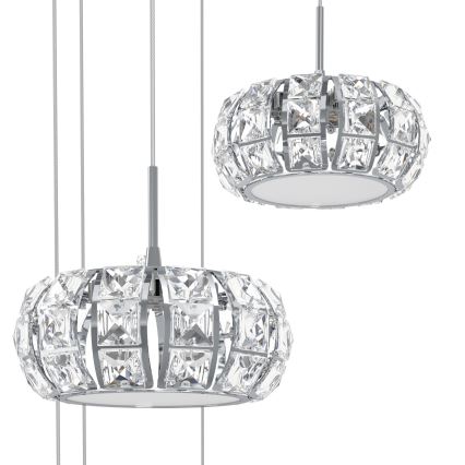 Eglo - LED lysekrone dæmpbar 17xLED/4,5W/230V