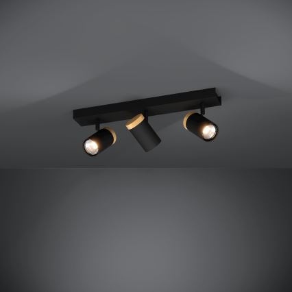 Eglo - LED spotlampe 3xGU10/4,5W/230V 3000K sort/brun