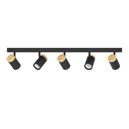 Eglo - LED spotlampe 5xGU10/4,5W/230V 3000K sort/brun