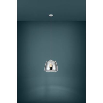 Eglo - Pendel 1xE27/40W/230V diameter 35 cm grå