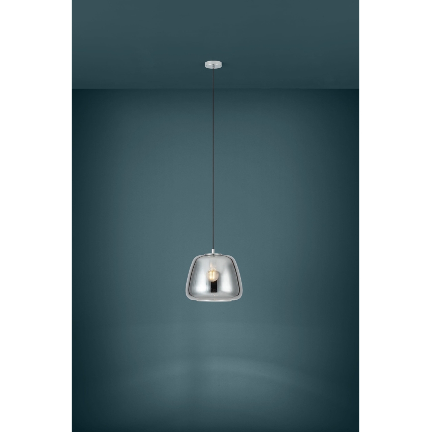 Eglo - Pendel 1xE27/40W/230V diameter 35 cm grå