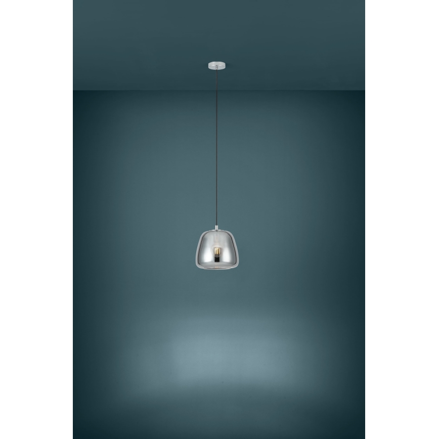 Eglo - Pendel 1xE27/40W/230V diameter 26 cm røget
