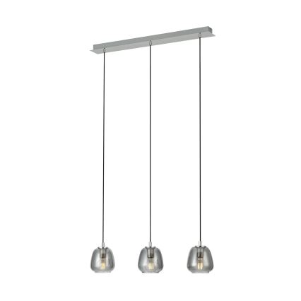 Eglo - Pendel 3xE27/40W/230V røget