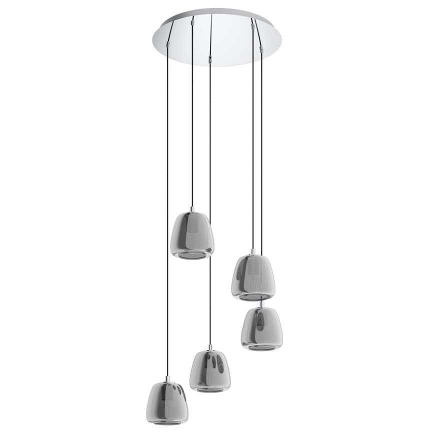 Eglo - Pendel 5xE27/40W/230V røget