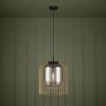 Eglo 39695 - Pendel på kabel CAMINATA 1xE27/40W/230V sort/guld