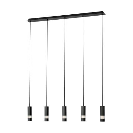 Eglo - LED pendel 5xGU10/4,6W/230V sort
