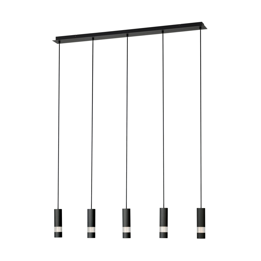 Eglo - LED pendel 5xGU10/4,6W/230V sort
