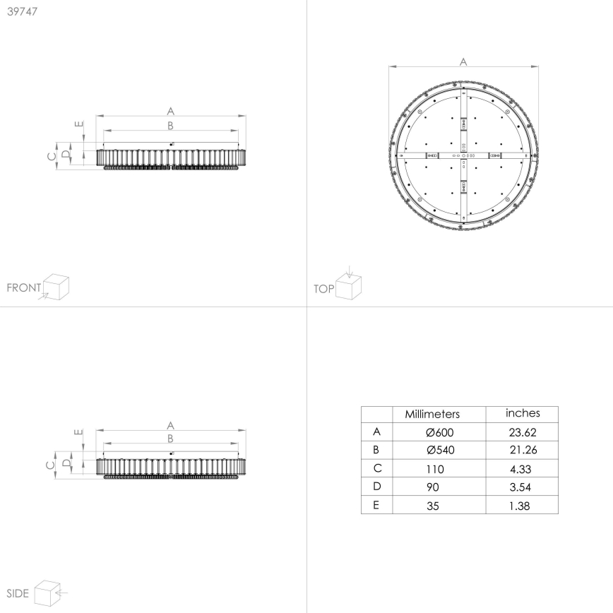 Eglo - LED loftlampe dæmpbar LED/52,4W/230V