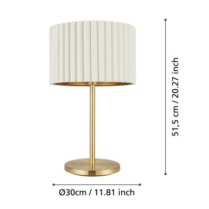 Eglo - Bordlampe 1xE27/40W/230V hvid