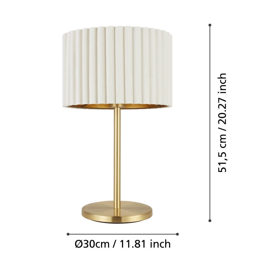 Eglo - Bordlampe 1xE27/40W/230V hvid