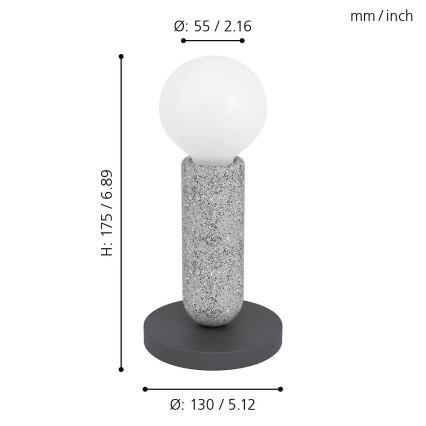 Eglo - Bordlampe 1xE27 / 40W / 230V