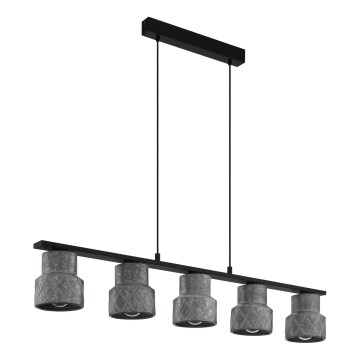 Eglo 39855 - Pendellampe på ledning HILCOTT 5xE27/40W/230V