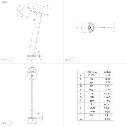 Eglo - Gulvlampe 1xE27/40W/230V