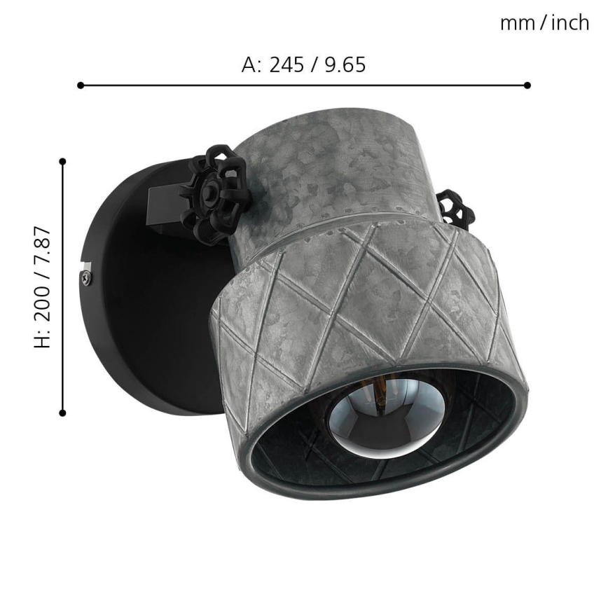 Eglo - Væglys 1xE27 / 40W / 230V