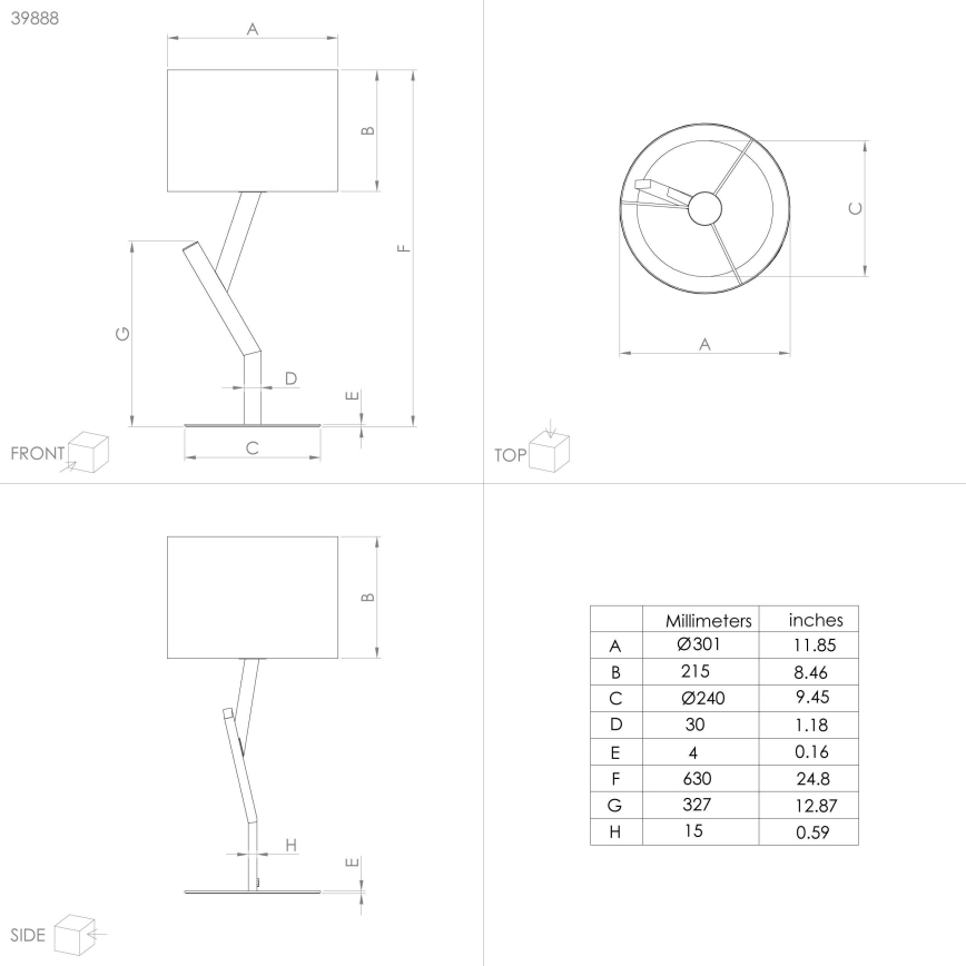 Eglo - Bordlampe 1xE27/40W/230V