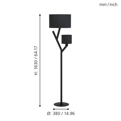 Eglo - Gulvlampe 2xE27/40W/230V