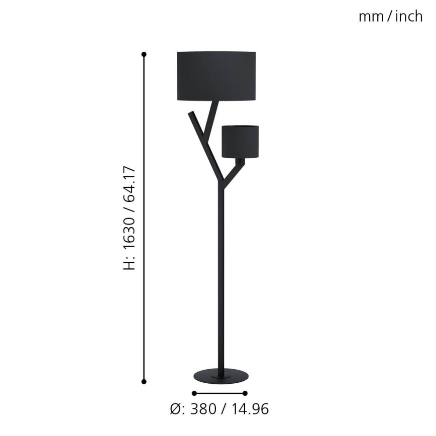 Eglo - Gulvlampe 2xE27/40W/230V