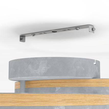 Eglo - LED loftlampe dæmpbar LED/12,5W/230V + 2xLED/15,5W 3000K grå/eg