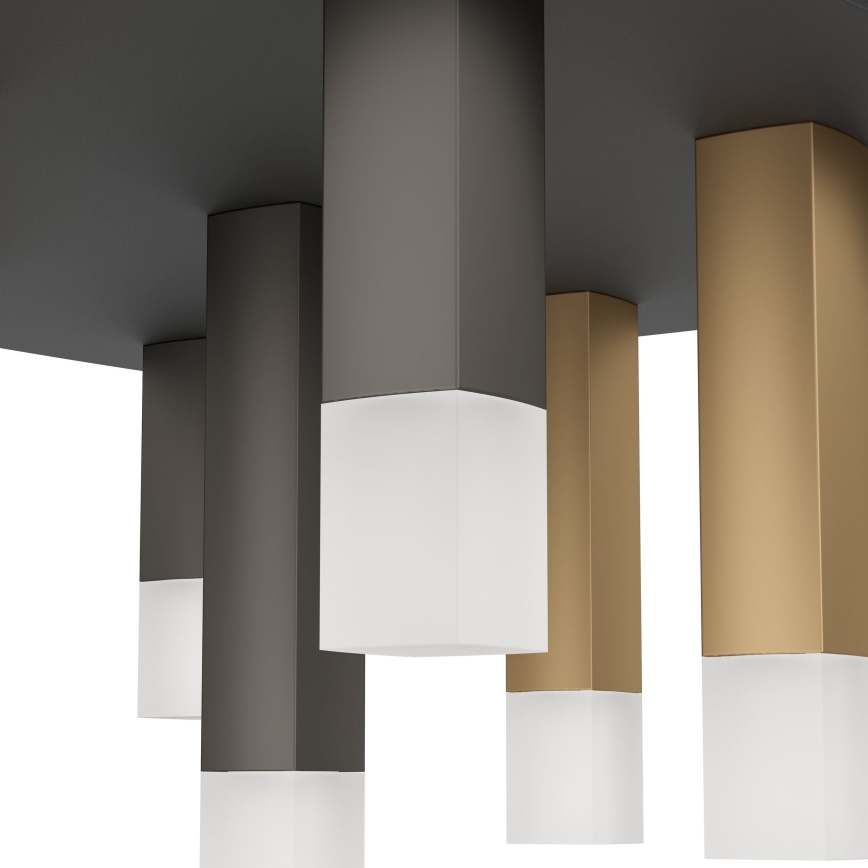 Eglo - LED loftlampe dæmpbar 9xLED/3,1W/230V 3000K antracit/guldfarvet